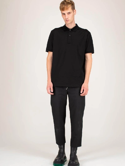 Shop Bottega Veneta Polo New Dry Piquet Black