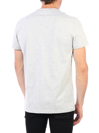 Shop Balmain T-shirt Logo Gray In Grey