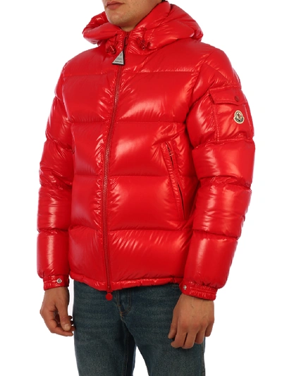 Shop Moncler Ecrins Down Jacket Red