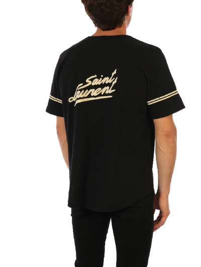 Shop Saint Laurent T-shirt Logo Black