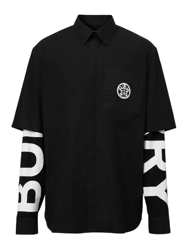 burberry black and white shirt