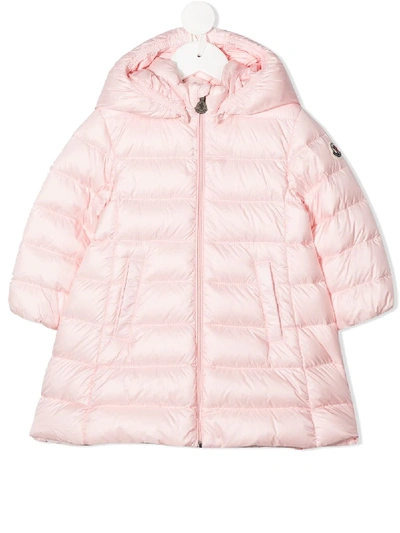 Shop Moncler Majeure Hooded Padded Coat In Pink