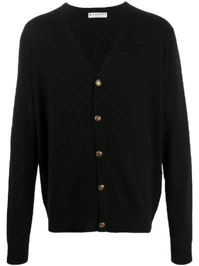 Shop Givenchy V-neck Cashmere Cardigan In Black