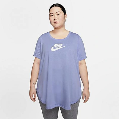 Shop Nike Women's Sportswear Essential Tunic (plus Size) In Blue