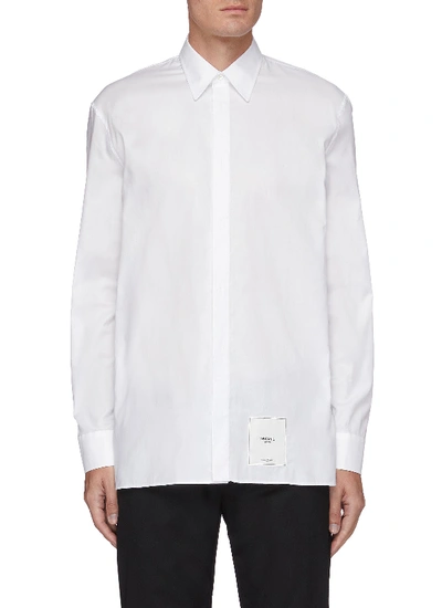 Shop Maison Margiela Composition Patch Oxford Shirt In White