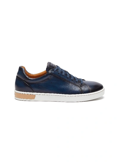 Shop Magnanni Patina Tennis Sneakers In Blue