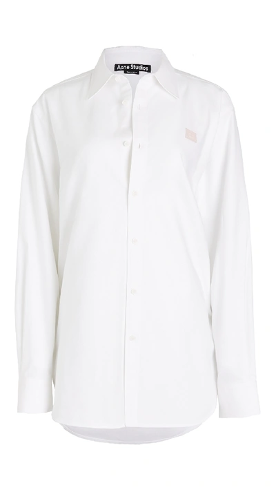 Shop Acne Studios Saco Ox Face Shirt In White