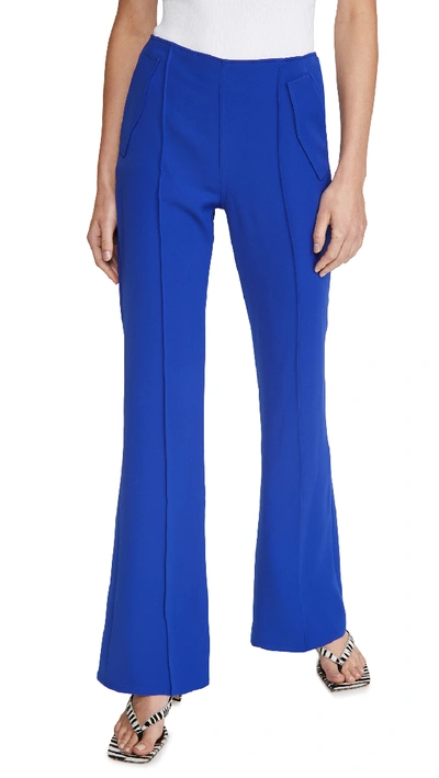 Shop Adeam Bootleg Pants In Electric Blue