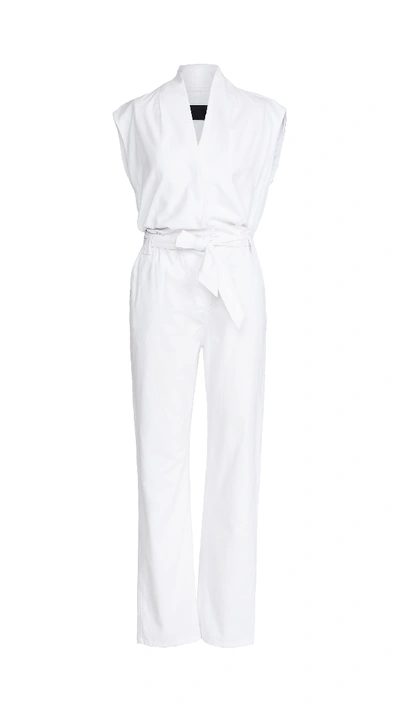 Shop Rta Cynthia Long Jumpsuit In White
