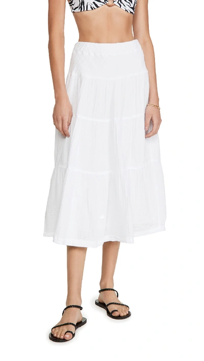 Shop Wilt Tiered Long Skirt In White