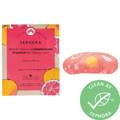 Sephora Collection Clean Hair Sleeping Mask Pink Grapefruit 1 oz/ 30 ml + 1  Hair Cap | ModeSens