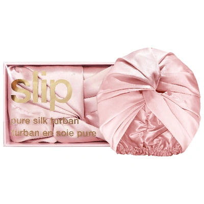 Shop Slip Pure Silk Turban Pink