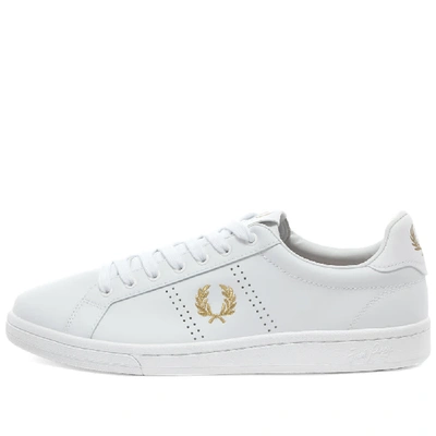 Shop Fred Perry Authentic B721 Leather Sneaker In White