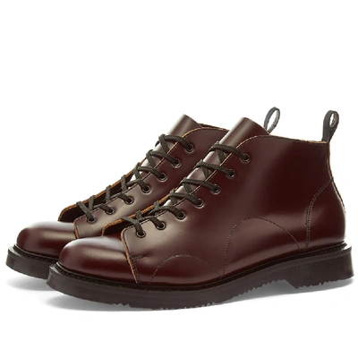 Fred Perry X George Cox Leather Monkey Boot In Burgundy | ModeSens