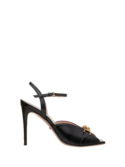 Shop Gucci Sandal With Chain In Nero