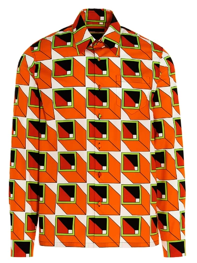 Shop Prada Shirt In Multicolor