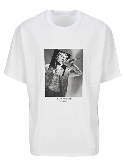 Shop Neil Barrett Rockstar God T-shirt In White