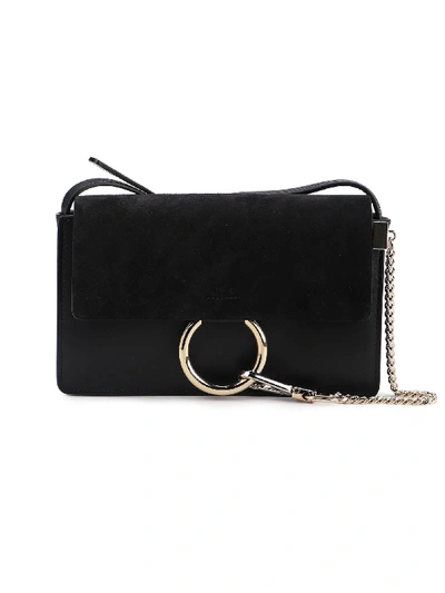 Shop Chloé Small Faye Shoulder Bag In Black