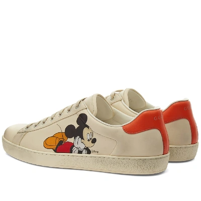 Shop Gucci Mickey Mouse New Ace Sneaker In White