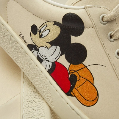 Shop Gucci Mickey Mouse New Ace Sneaker In White