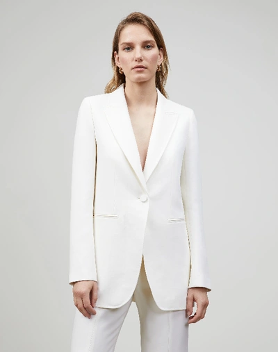 Shop Lafayette 148 Plus-size Charisma Cloth Whitney Blazer In White