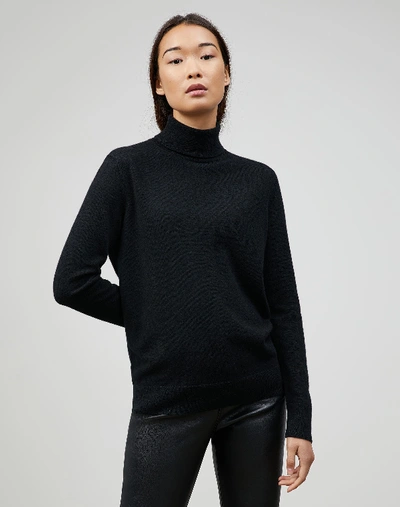 Shop Lafayette 148 Plus-size Cashmere Turtleneck Sweater In Black