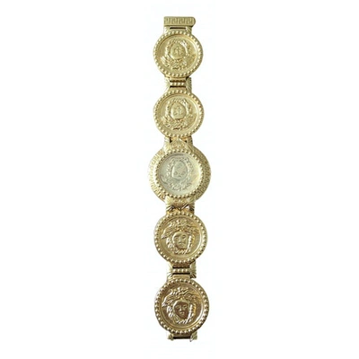 Pre-owned Versace Gold Gold Plated Watch