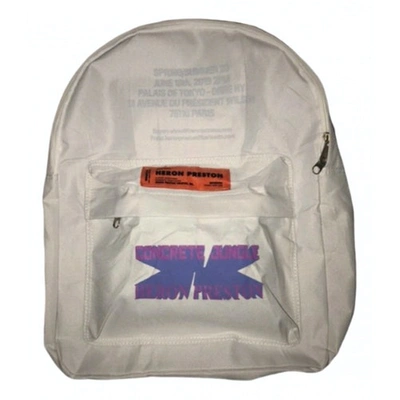 Pre-owned Heron Preston White Cloth Backpack