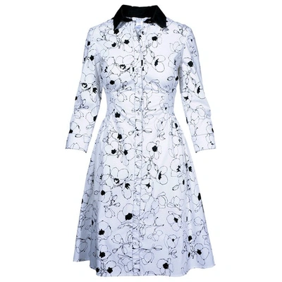 Pre-owned Oscar De La Renta White Cotton Dress