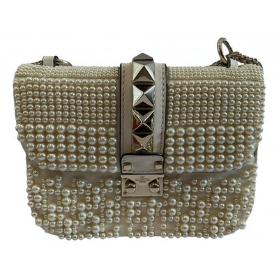 Pre-owned Valentino Garavani Glam Lock White Leather Handbag