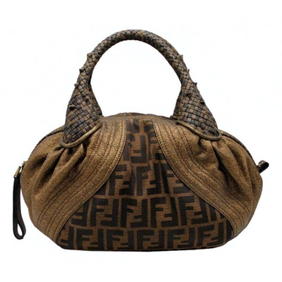 Pre-owned Fendi Spy Brown Cloth Handbag