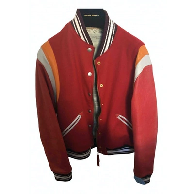 Pre-owned Golden Goose Red Wool Leather Jacket