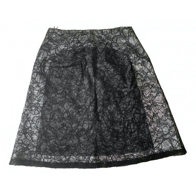 Pre-owned Rochas Black Silk Skirt