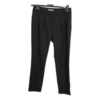 Pre-owned Maje Black Wool Trousers