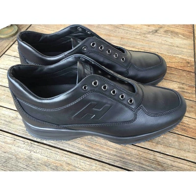 Pre-owned Hogan Black Leather Trainers