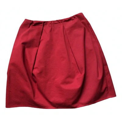 Pre-owned Carven Orange Cotton Skirt