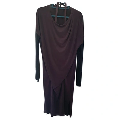 Pre-owned Allsaints Purple Cotton - Elasthane Dress
