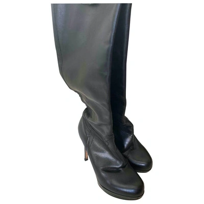 Pre-owned Twinset Black Cloth Boots
