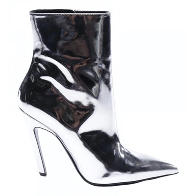 Pre-owned Balenciaga Metallic Leather Ankle Boots