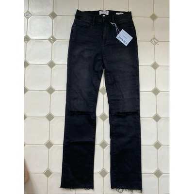 Pre-owned Frame Straight Jeans In Black