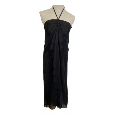 Pre-owned Dkny Black Silk Dress