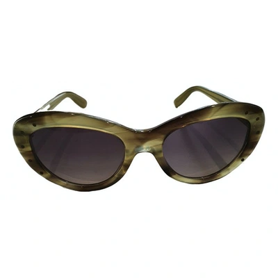 Pre-owned Bottega Veneta Green Sunglasses