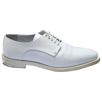 Pre-owned Jil Sander White Leather Lace Ups