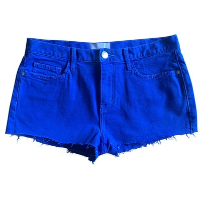 Pre-owned Current Elliott Blue Cotton Shorts