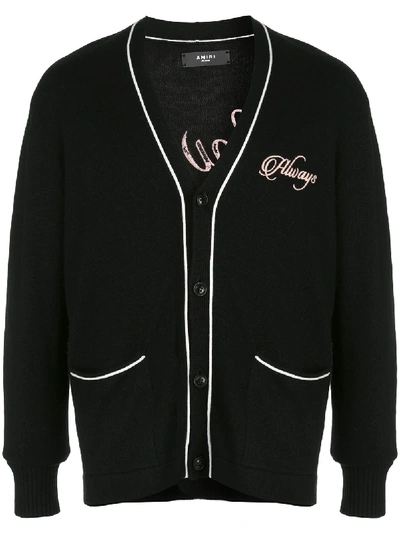 Shop Amiri Loving You Cardigan In Black