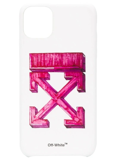Shop Off-white Marker Arrows-motif Iphone 11 Pro Max Case In White