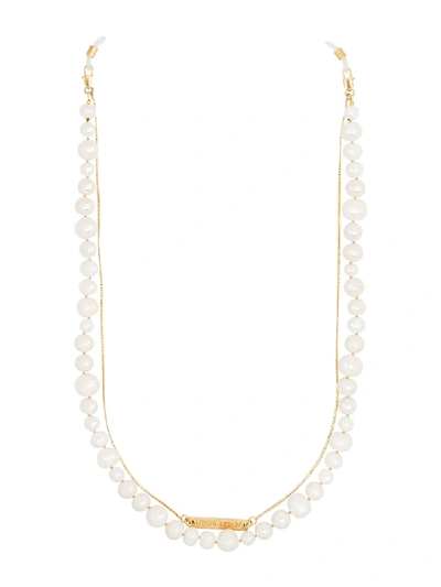Shop Frame Chain Pearly Princess Glasses Chain In White