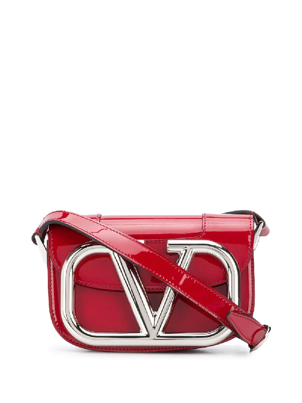 red patent leather crossbody bag