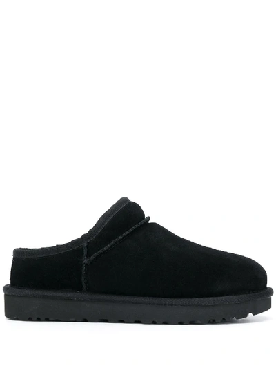 Shop Ugg Shearling 25mm Slides In Black