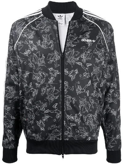 Adidas Originals Adidas Men's Originals X Disney Sport Goofy Allover Print  Sst Track Jacket In Black | ModeSens